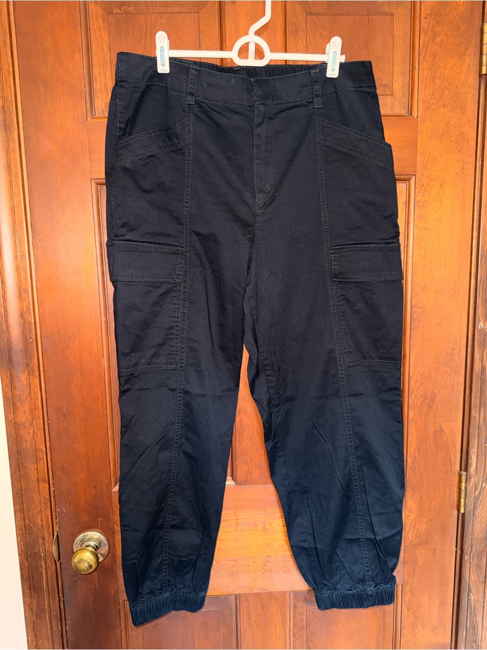 GAP Women’s Black Cargo Jogger Pants Size L Zip Fly Utility